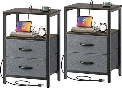 Huuger Nightstands Set of 2, End Tables by Huuger