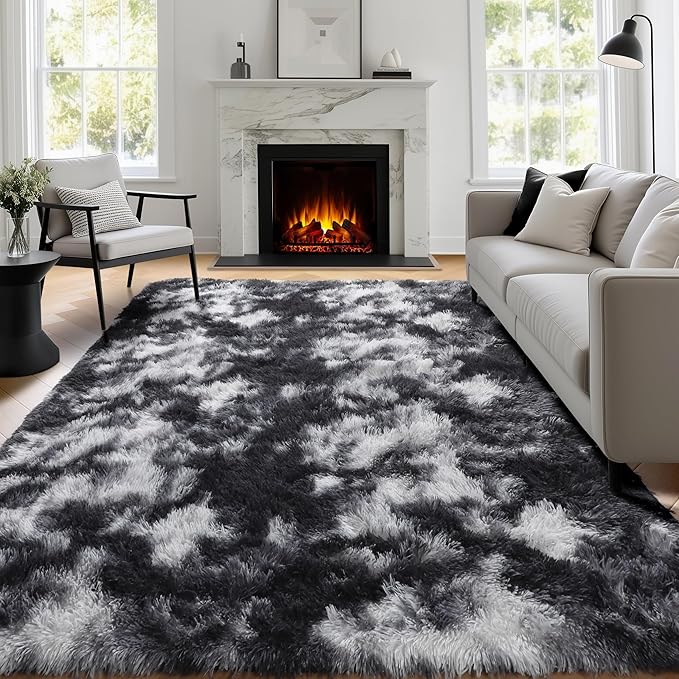 PAGISOFE 9x12 Area Rugs Living Room, Extra Large Black White Grey Rugs - Image 9