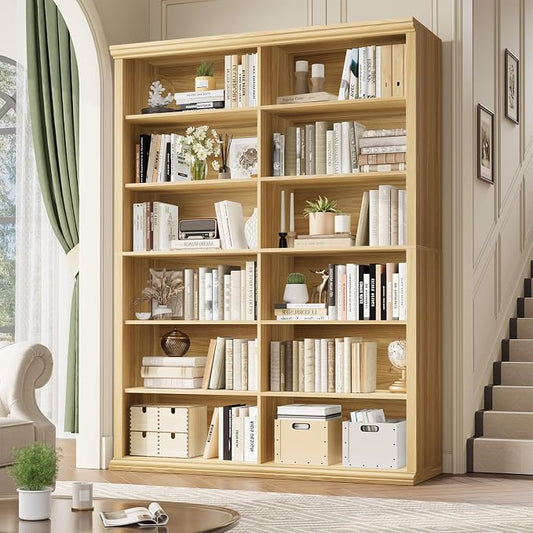 Rresyet 71.8" L *47.2“W Wooden Bookcase and Bookshelf – Extra Large Bookshelf by ReinventingtheGoodinLife