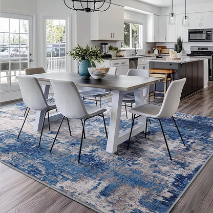 RELEANY Washable Area Rugs 5'x7' Non-Slip Modern Abstract Soft - Image 3