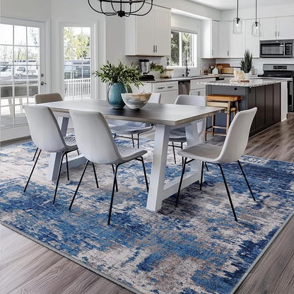 RELEANY Washable Area Rugs 6'x9' Non-Slip Modern Abstract Soft - Image 2