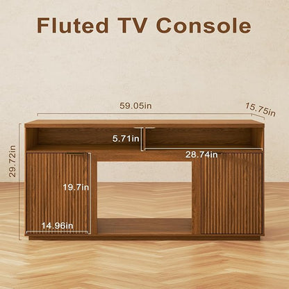3-Piece Fluted Living Room Set Includes 2 Fluted Night Stand - Image 3