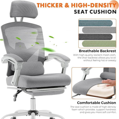 Sweetcrispy Office Computer Desk Chair Set of 2, Ergonomic High-Back Mesh - Image 4