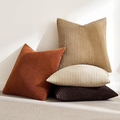 MIULEE Boho Farmhouse Throw Pillow Covers 20x20 Inch Set of 4 Rustic Mordern - Image 7