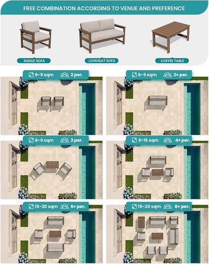 SERWALL HDPE Outdoor Loveseat - Image 8