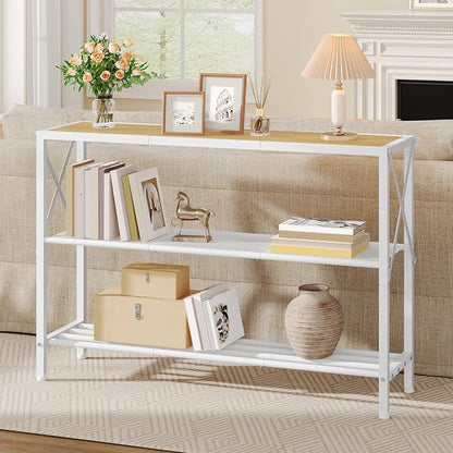Hoctieon Industrial Console Table, 3 Tier Entryway Tables, Hallway Desk - Image 6
