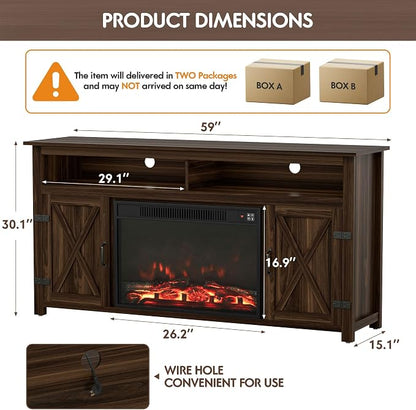 YESHOMY Fireplace TV Stand for Television up to 65+ Inch - Image 8