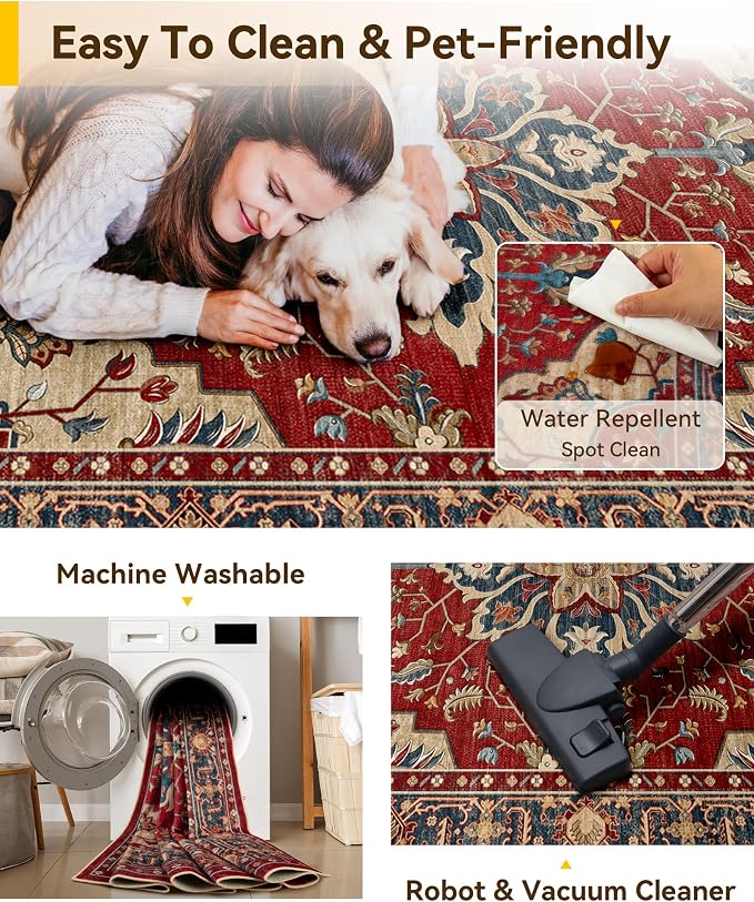 RELEANY Area Rugs 2'x3' Kitchen Rugs Entry Rug Small Rugs - Image 5