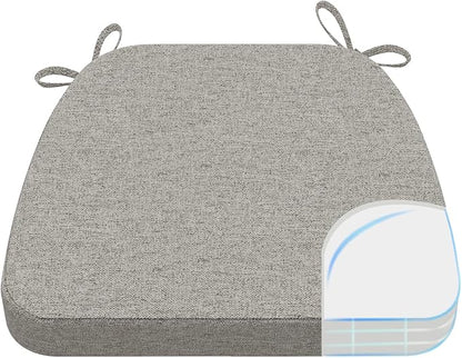 AAAAAcessories D-Shaped Chair Cushions, Machine-Washable Cover, Khaki Gray by AAAAAcessories