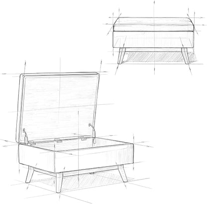 SIMPLIHOME Owen Coffee Table Storage Ottoman - Image 13