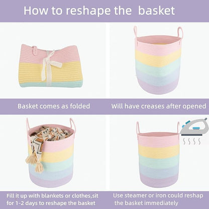 XUANGUO Rope Laundry Basket Hamper - Image 7