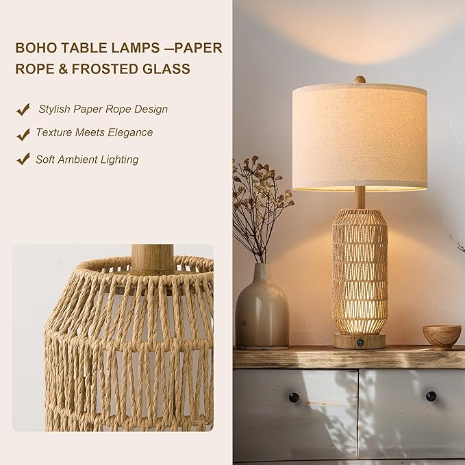 OYEARS 25" Table Lamps Set of 2 - Image 5