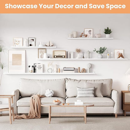 upsimples Floating Shelves for Wall, 47.3 Inch Shelves for Decor Storage Set of - Image 5