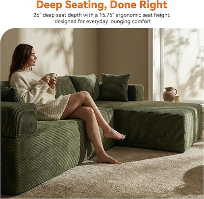 MONVANE 106" Cloud Sectional Couch - Image 5