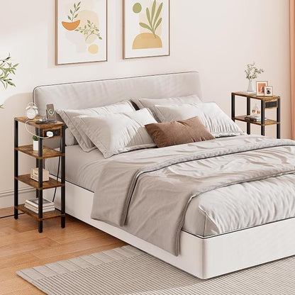 TUTOTAK Narrow Side Table with Charging Station, Small End Table with USB Ports - Image 9