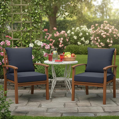 Summsun Outdoor Chair Cushion 19 x 19 Inch, Backrest and Seat Cushion Set - Image 2