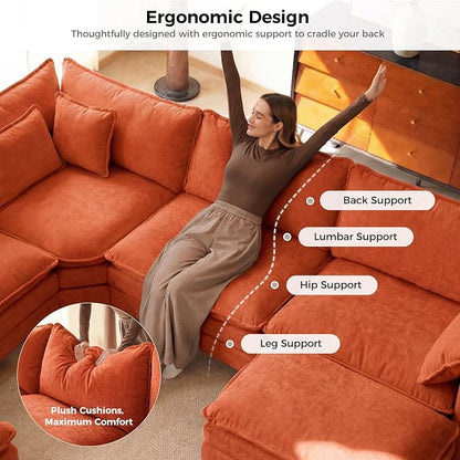 ELUCHANG Oversized 79" Modular Sectional Sofa, Comfy Cloud Couch - Image 6
