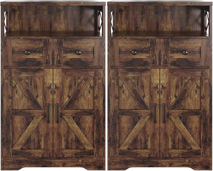 Befrases Set of 2 Farmhouse Storage Cabinet by Befrases