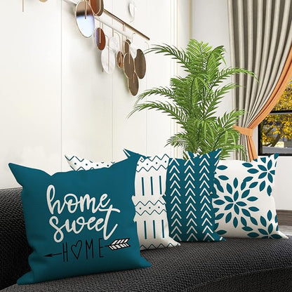 YCOLL Pillow Covers 18x18 Set of 4, Modern Sofa Throw Pillow Cover, Decorative - Image 2
