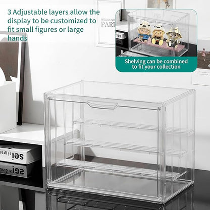 Attelite Acrylic Display Case, Upgrade 4 Tiers Clear Display Case - Image 4