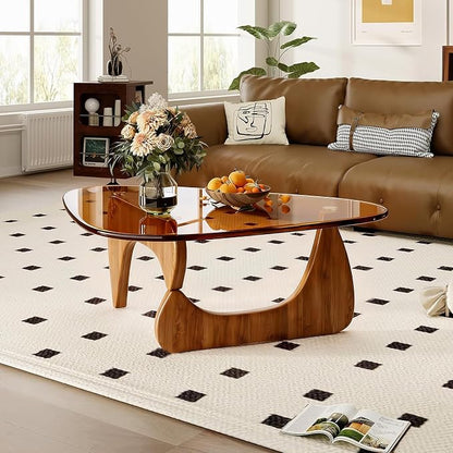 Glass Coffee Table, Triangle Coffee Table by PRITIY