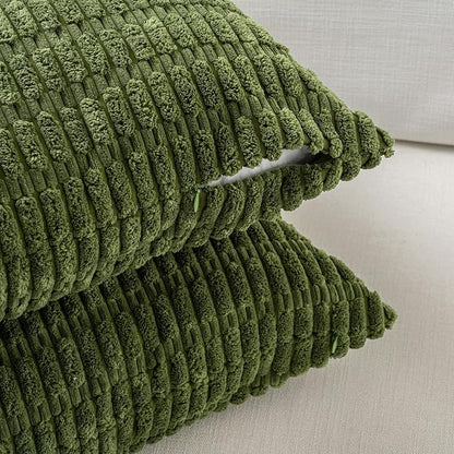 Fancy Homi Set of 4 Green Spring Decorative Throw Pillow Covers 12x12 Inch - Image 3