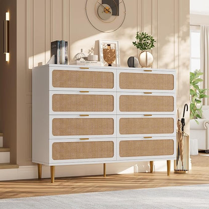 GarveeHome Rattan 8 Drawer Dressers - Image 3