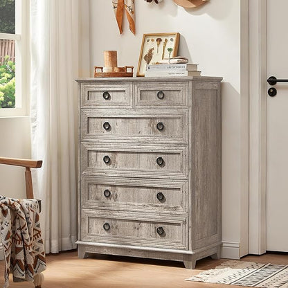 Joaxswe Farmhouse 6 Drawer Dresser - Image 10