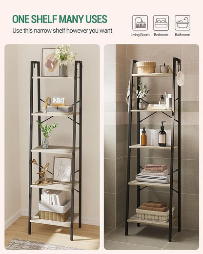 Hzuaneri Ladder Shelf, Bookshelf Bookcase, Freestanding Corner Storage Shelve - Image 4