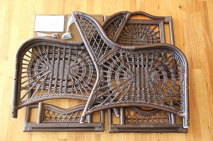 Malibu Lounge Loveseat Natural Color, Sofa Natural Rattan Wicker Handmade Design - Image 6