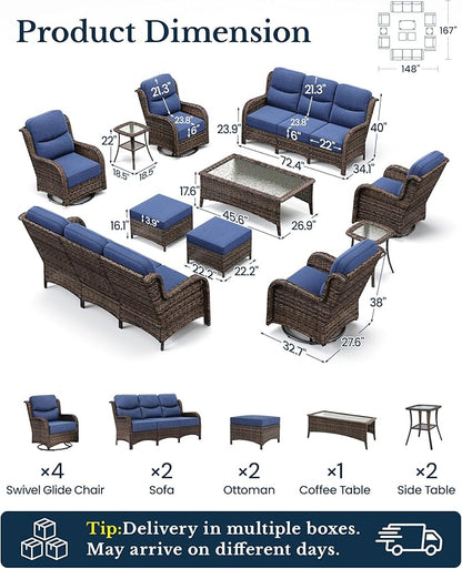 HILLGA 11-Piece Luxury Patio Furniture Set - Image 2