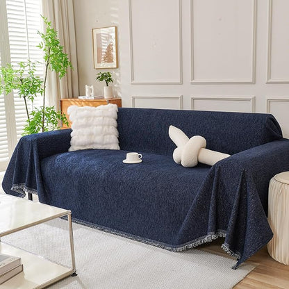 DREAMINGO Chenille Couch Cover Modern Solid Versatile Sofa Covers by DREAMINGO