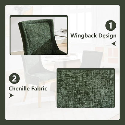 Upholstered Dining Chairs Set of 4, Modern Fabric Side Chairs - Image 5