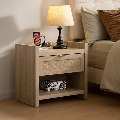 SICOTAS Rattan Nightstand End Table by SICOTAS