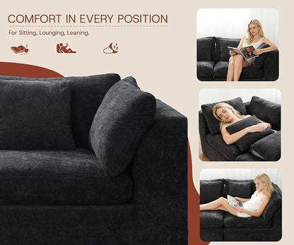 GRUSIGN 79'' Oversized Cloud Sectional Boneles Loveseat - Image 4