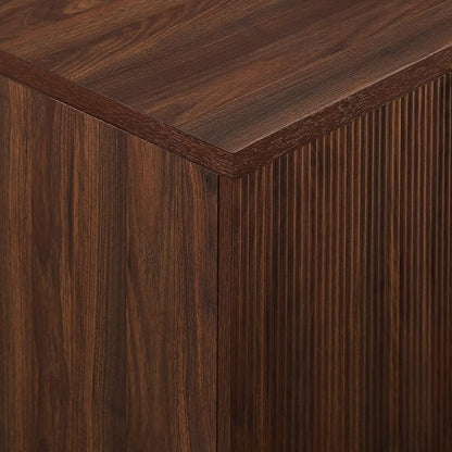 Walker Edison Reema Fluted 4-Door Kitchen Sideboard Buffet Console, 69 Inch - Image 5