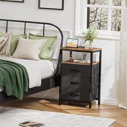 Huuger Nightstands Set of 2, 27.6 Inch End Tables - Image 2