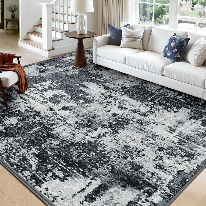 RELEANY Washable Area Rugs 7x10 Non-Slip Modern Abstract Soft - Image 2