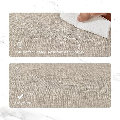 BALCONY & FALCON Placemats Set of 6 Faux Linen Cloth Place Mats Washable - Image 5
