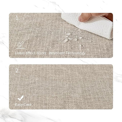 BALCONY & FALCON Placemats Set of 4 Faux Linen Cloth Place Mats Washable - Image 5