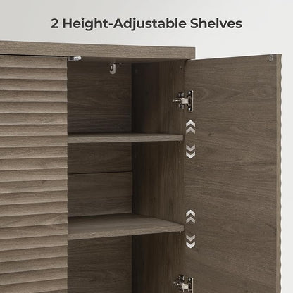 SICOTAS Buffet Cabinet with Storage Accent Sideboard Modern Credenza with Doors - Image 5