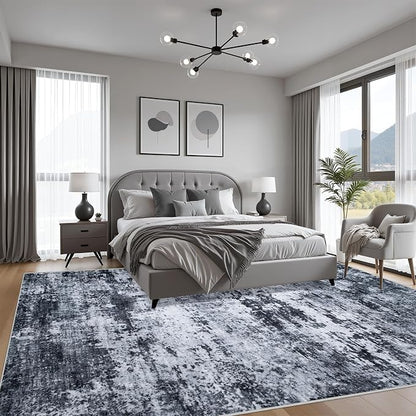 9x12 Area Rug Living Room Rug: Washable Modern Abstract Soft Thin Rug Indoor - Image 4