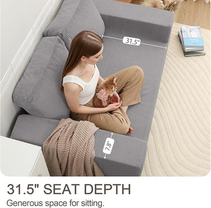 COMAX Convertible Sofa Bed Queen, Folding Fold Out Couch Bed, Floor Futon Couch - Image 7