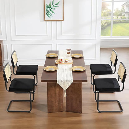 Zesthouse Natural Rattan Dining Chairs Set of 4, Modern Dining Room Chairs by Zesthouse