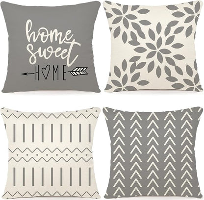 YCOLL Pillow Covers 20x20 Set of 4, Modern Sofa Throw Pillow Cover, Decorative by PillowCoversExpert