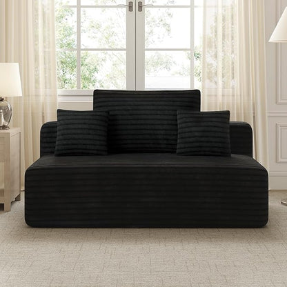 Luxanimarion 58'' Cloud Loveseat Sofa, Deep Seat Boneless Small Couches by Luxanimarion