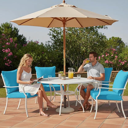 Summsun Outdoor Backrest and Deep Seat Cushion Set, Waterproof Fade Resistant - Image 2