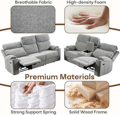 HAOMARKETS 2-Piece Power Recliner Sofa Set - Image 7