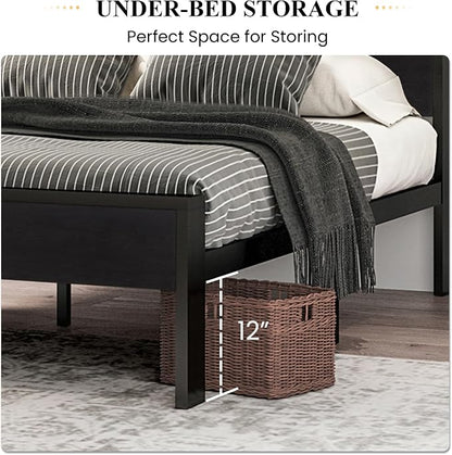 SHA CERLIN 14 Inch Full Size Metal Platform Bed Frame - Image 4