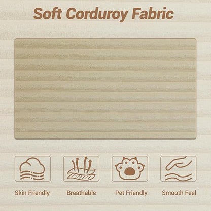 105'' Modular L-Shaped Boneless Sectional, Corduroy Deep Seat Cloud Sectional - Image 7